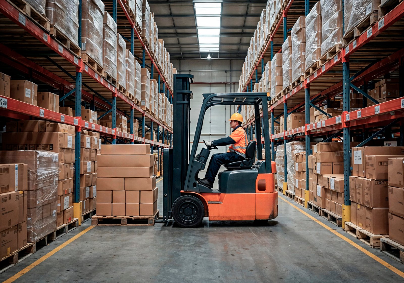 warehouse worker operating forklift storage facility (1)