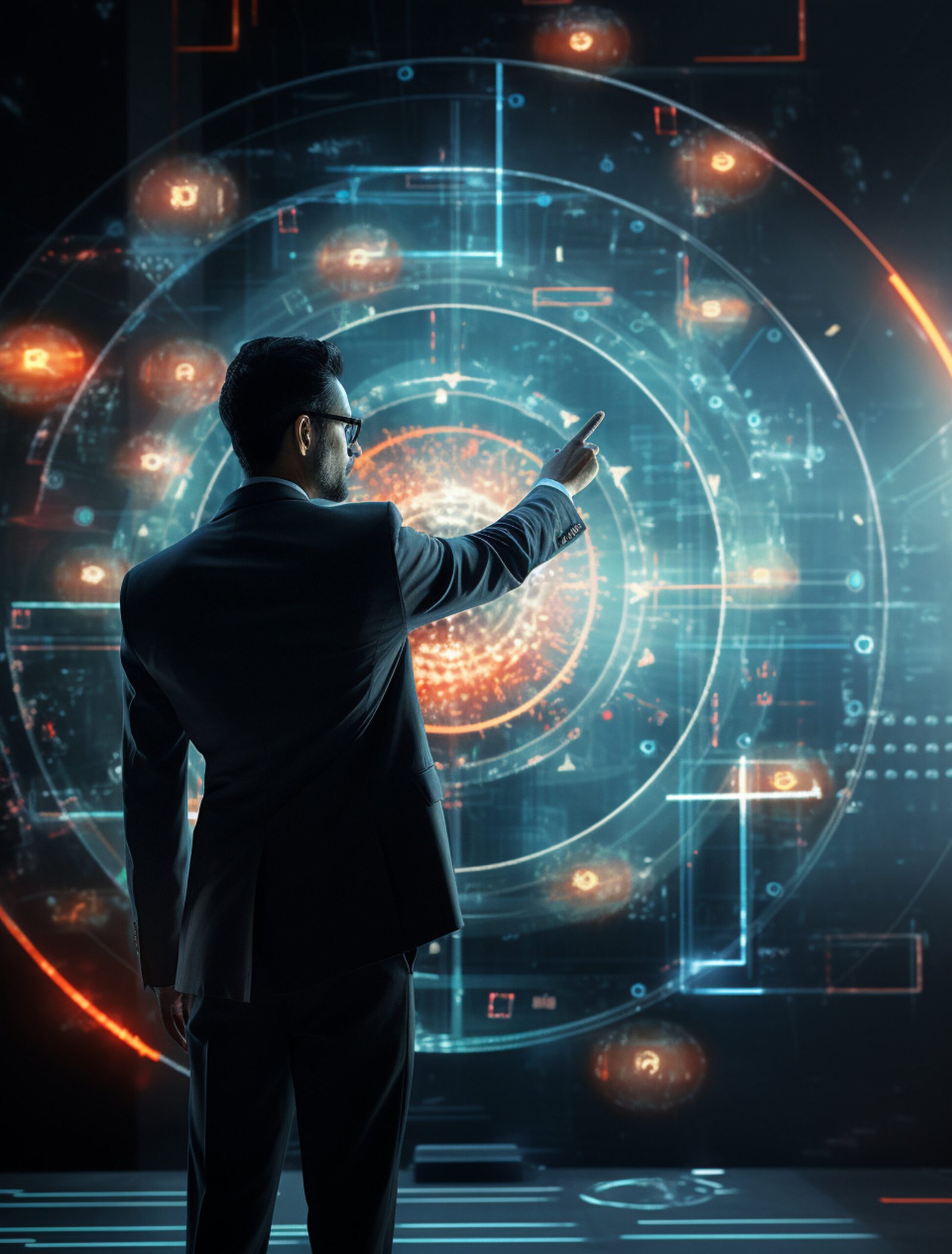 business person futuristic business environment